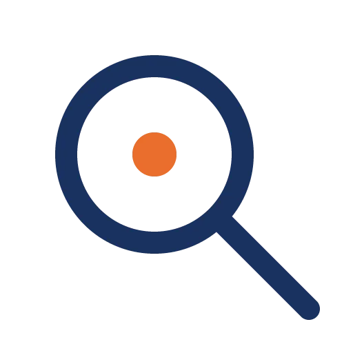 Visualisierung Arbeitsweise Analyse eine Lupe