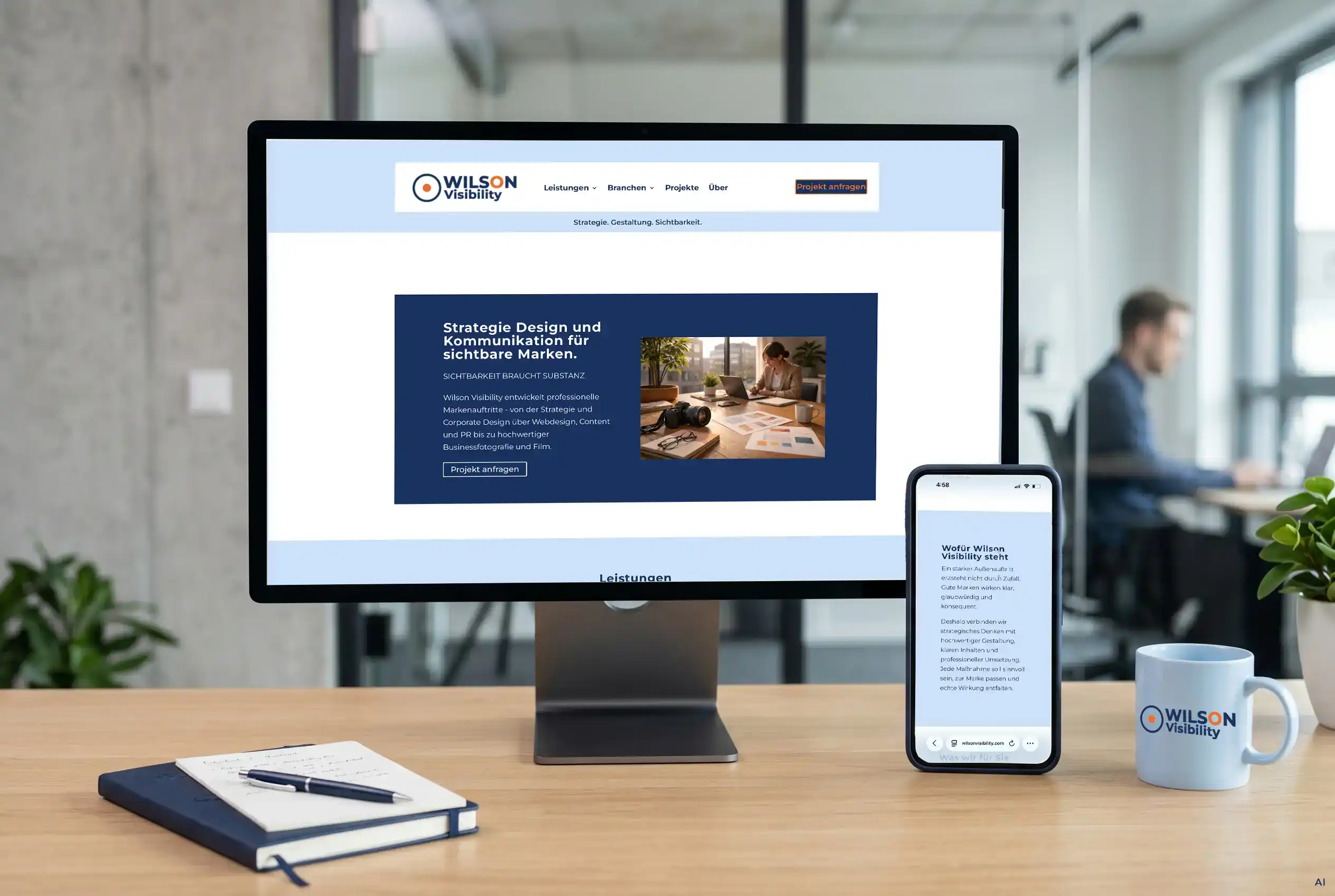 Symbolbild Responsive Design Webdesign AI